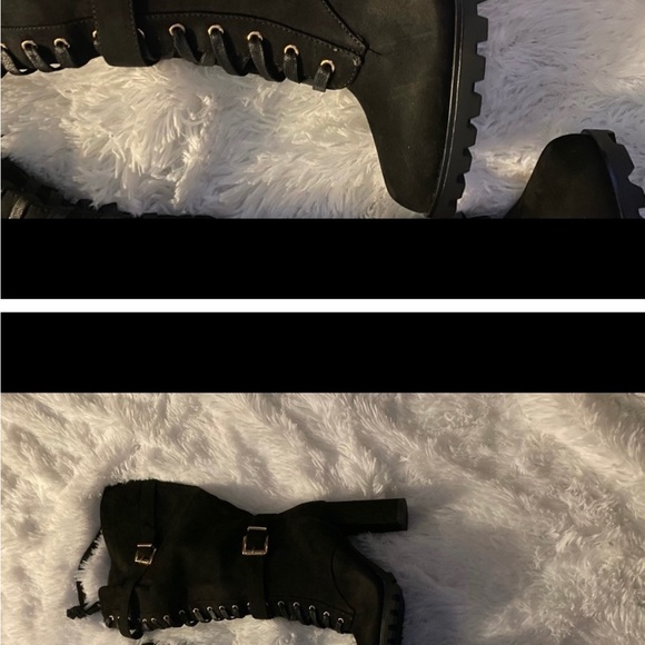 😍✨New Rangi Tall Block Heel Boot Caviar Black 9.5 Wide Calf - Picture 3 of 3